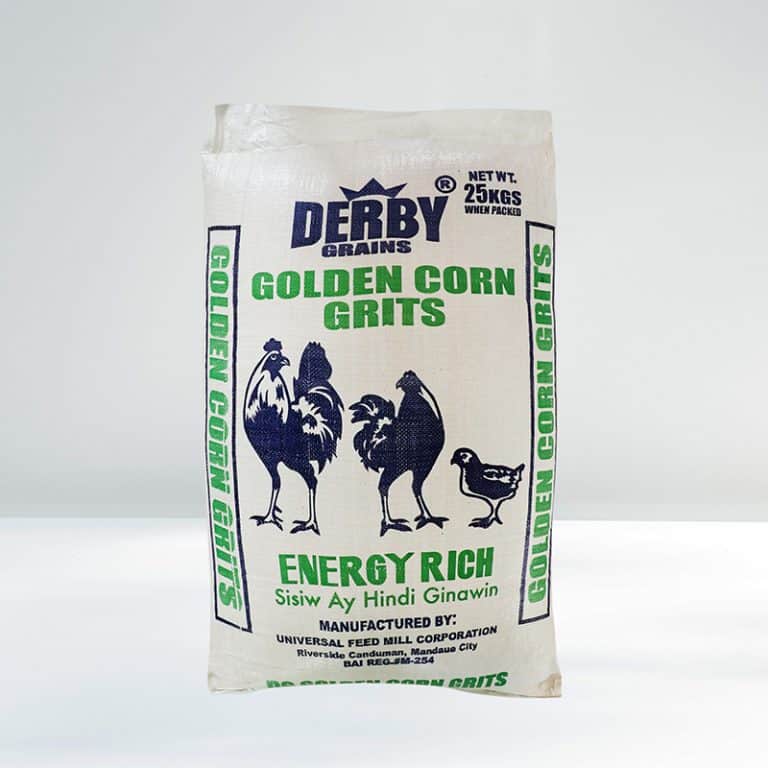 Derby Grains Corn Grits 25kg/bag Jm Poultry & Livestock Supply, Inc